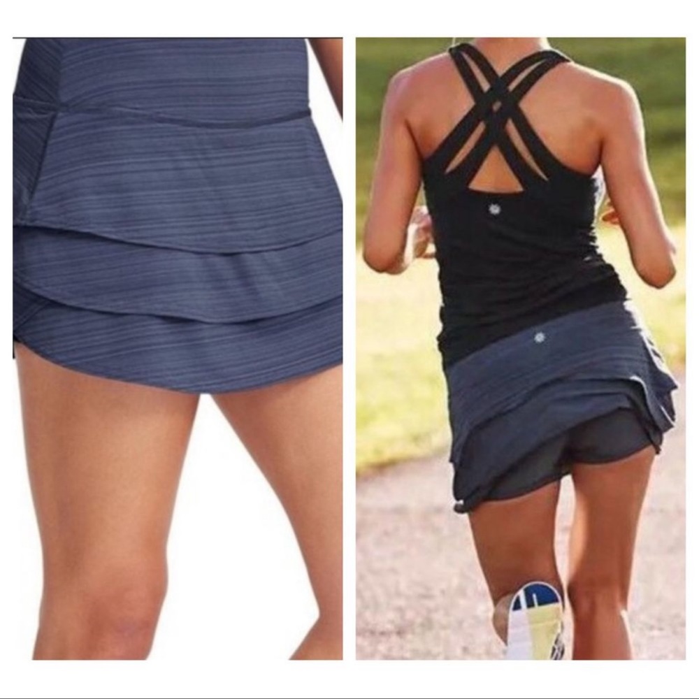 Athleta Swagger Skort Gray Spacedye Size Medium